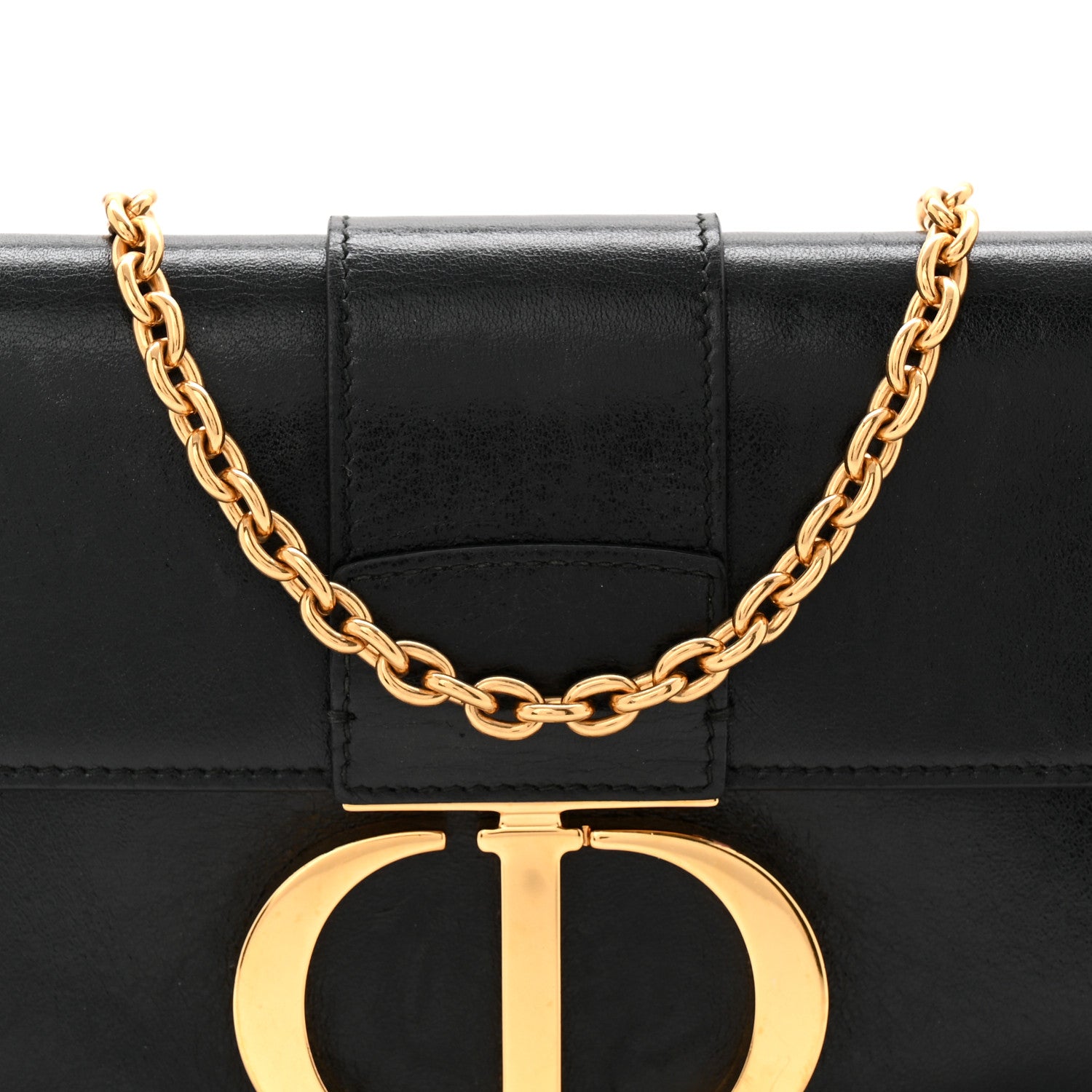 Christian Dior Calfskin 30 Montaigne Chain Pouch Black 8 of 10