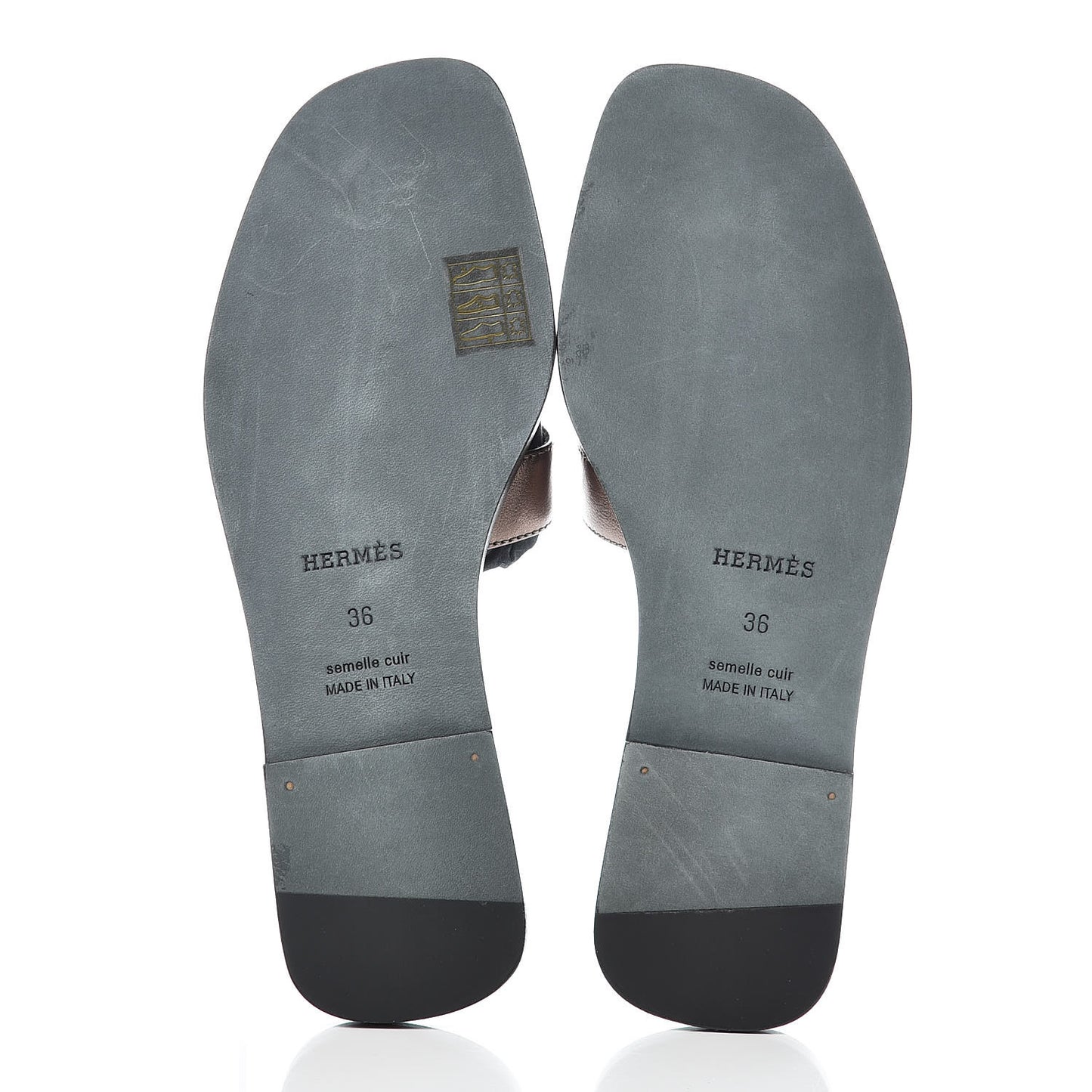 Metallic Nappa Oran Sandals 36 Or Vieilli