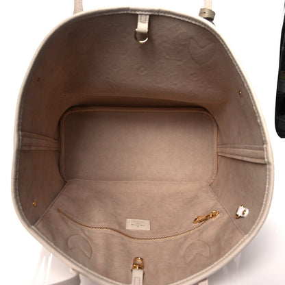 Louis Vuitton Empreinte Monogram Spring In The City Neverfull MM Kaki Beige Cream 5 of 9