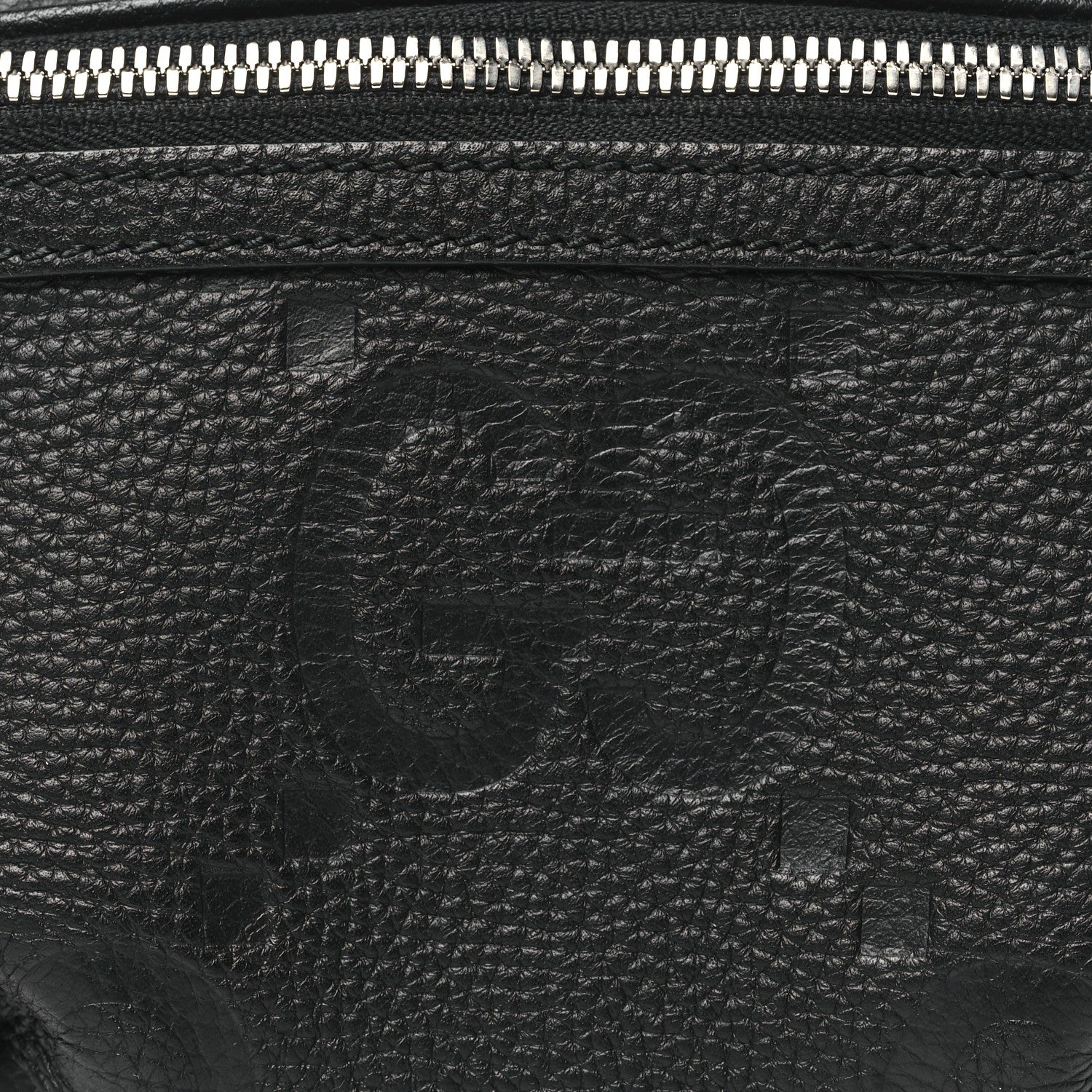 Gucci Piuma Calfskin Jumbo GG Embossed Small Belt Bag Black 7 of 10