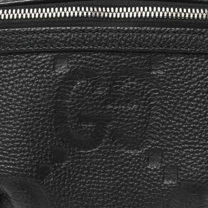Gucci Piuma Calfskin Jumbo GG Embossed Small Belt Bag Black 7 of 10