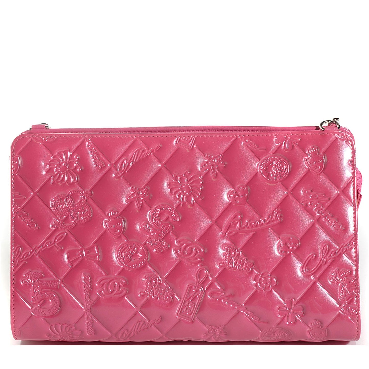 Patent Calfskin Lucky Symbols Pochette Pink