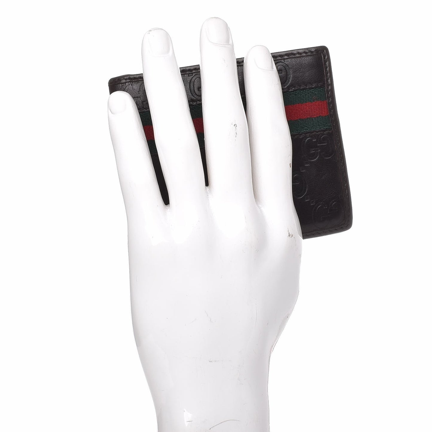 Guccissima Web Bi-Fold Wallet Brown