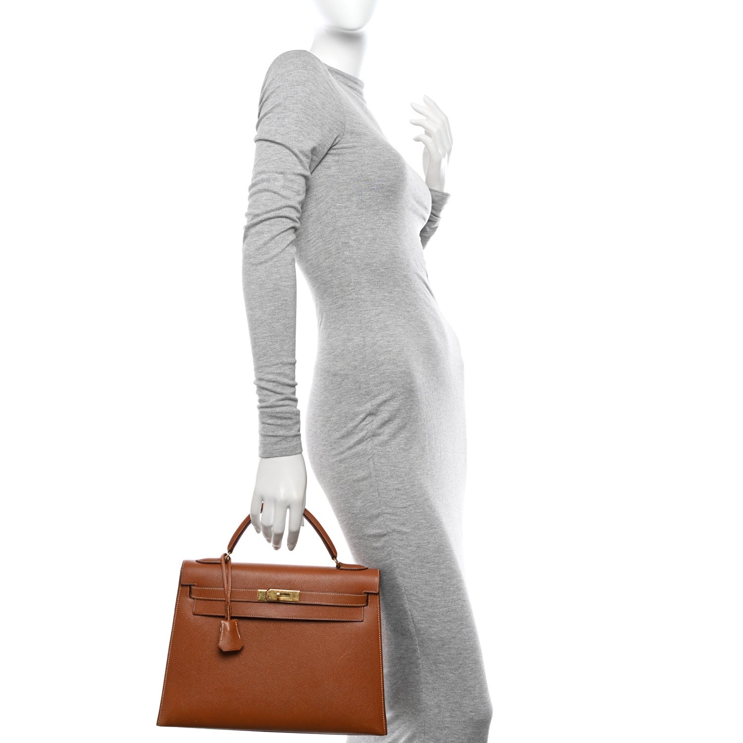 Hermes Courchevel Kelly Sellier 32 Gold 2 of 34