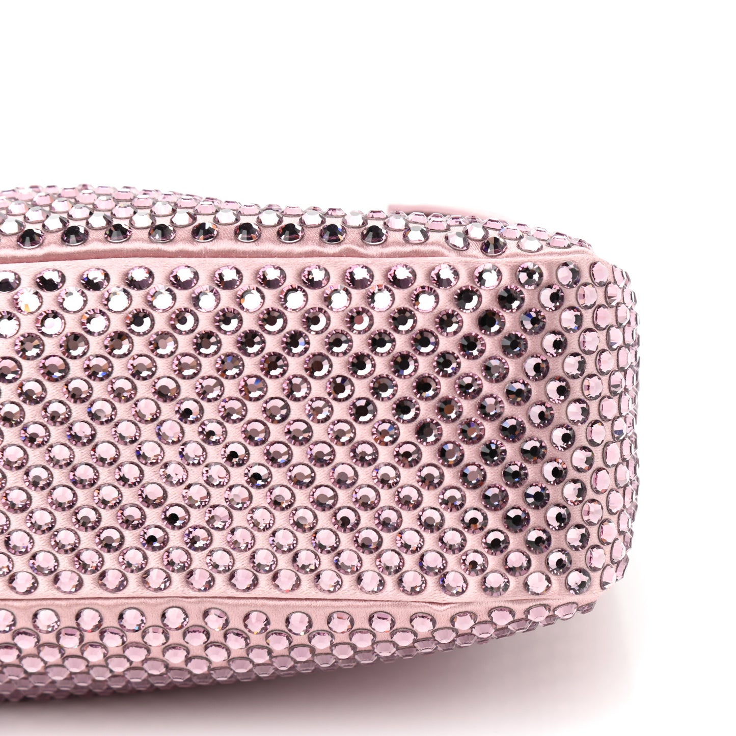 Satin Crystal Mini Re-Edition 2000 Bag Alabastro
