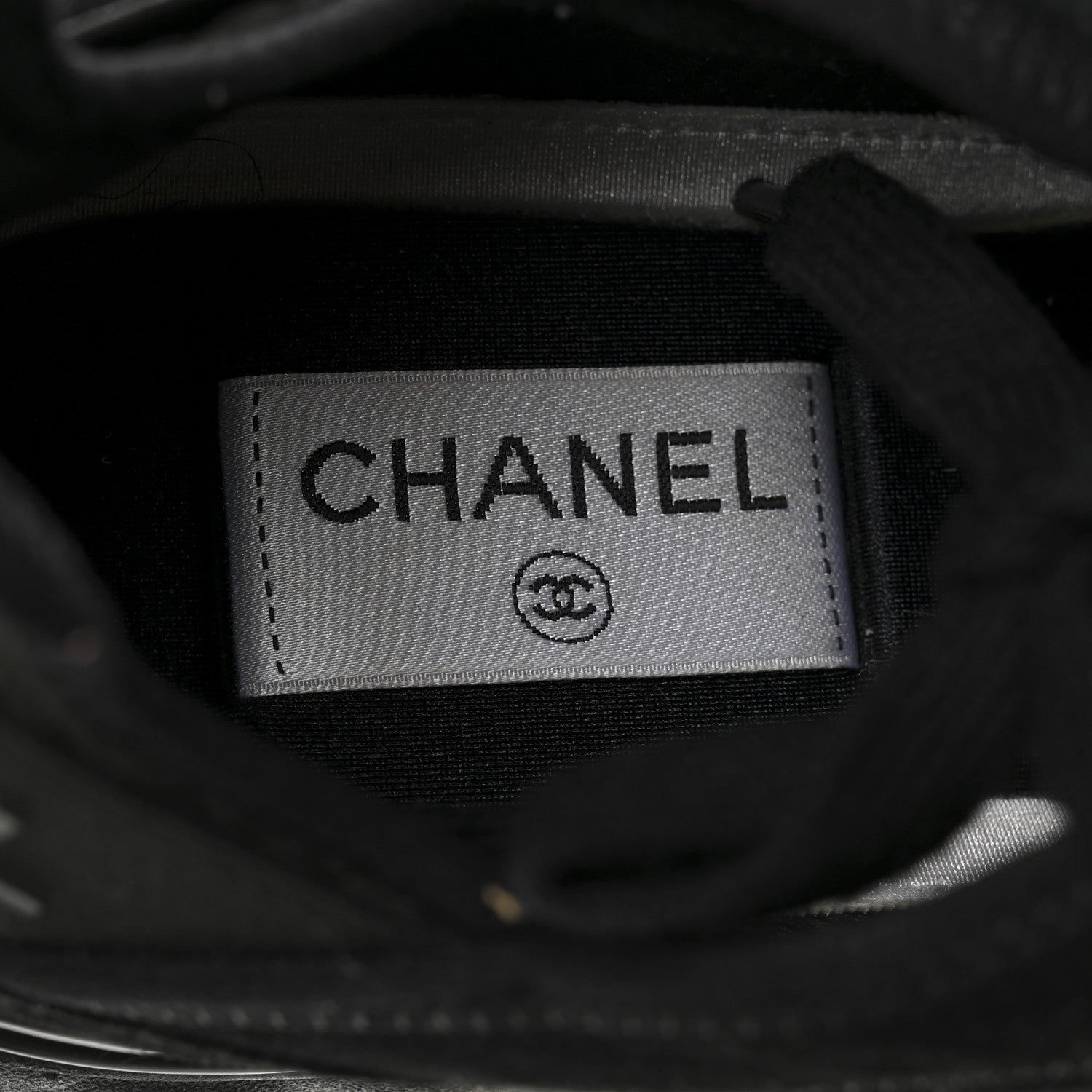 Chanel Suede Calfskin Mixed Fibers CC Sneakers 40.5 Black 8 of 9
