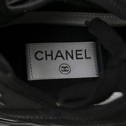 Chanel Suede Calfskin Mixed Fibers CC Sneakers 40.5 Black 8 of 9