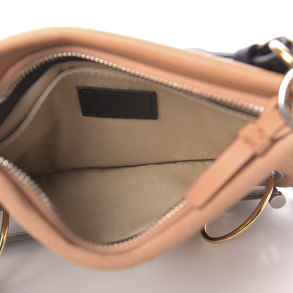 Chloe Smooth Calfskin Suede Roy Double Shoulder Bag Merino Grey Blushy Pink 6 of 11