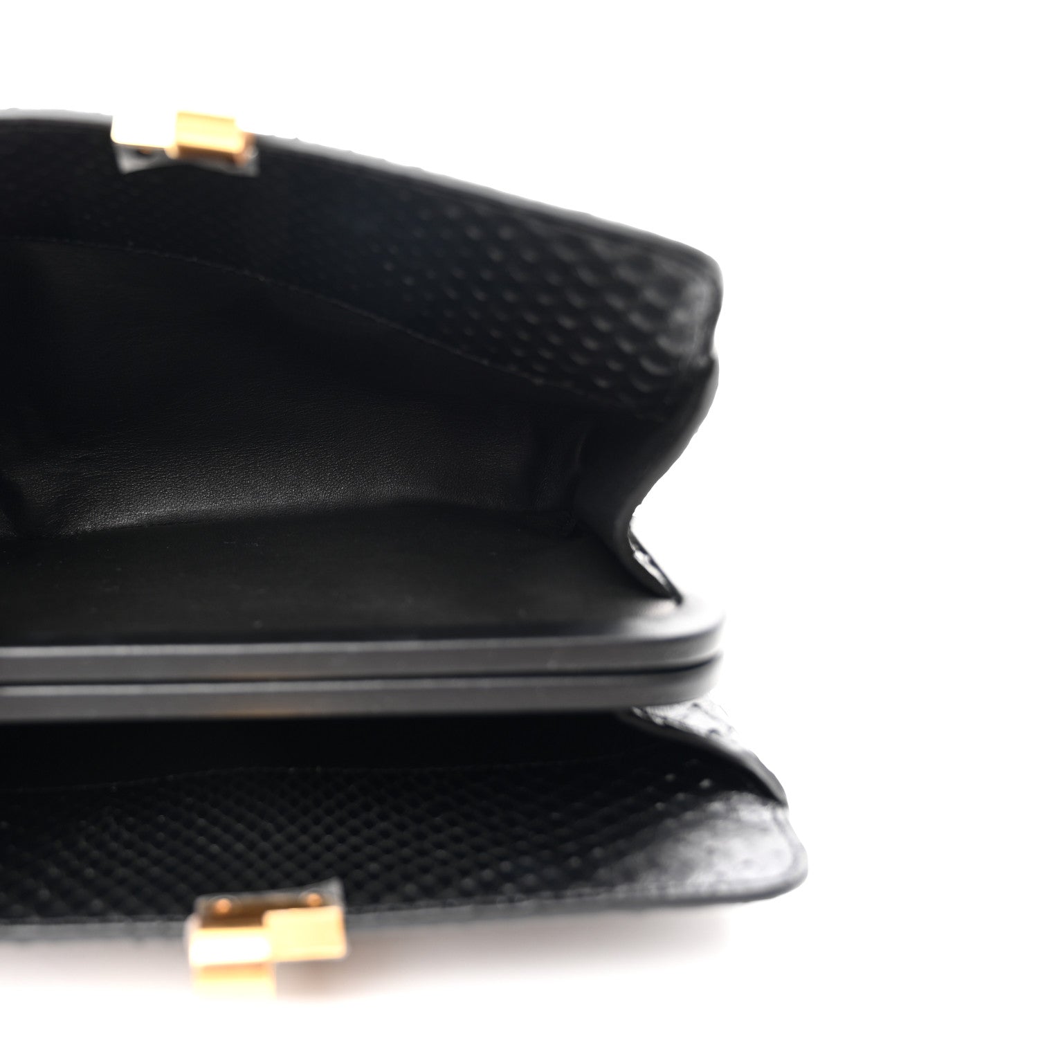 The Row Snakeskin Amazon Clutch Black 5 of 6