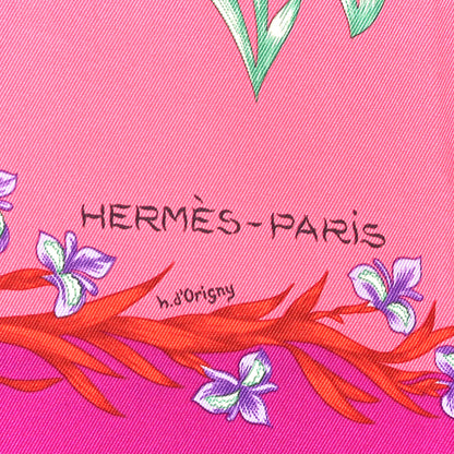 Hermes Silk Cheval Fleuri Scarf 90 3 of 4