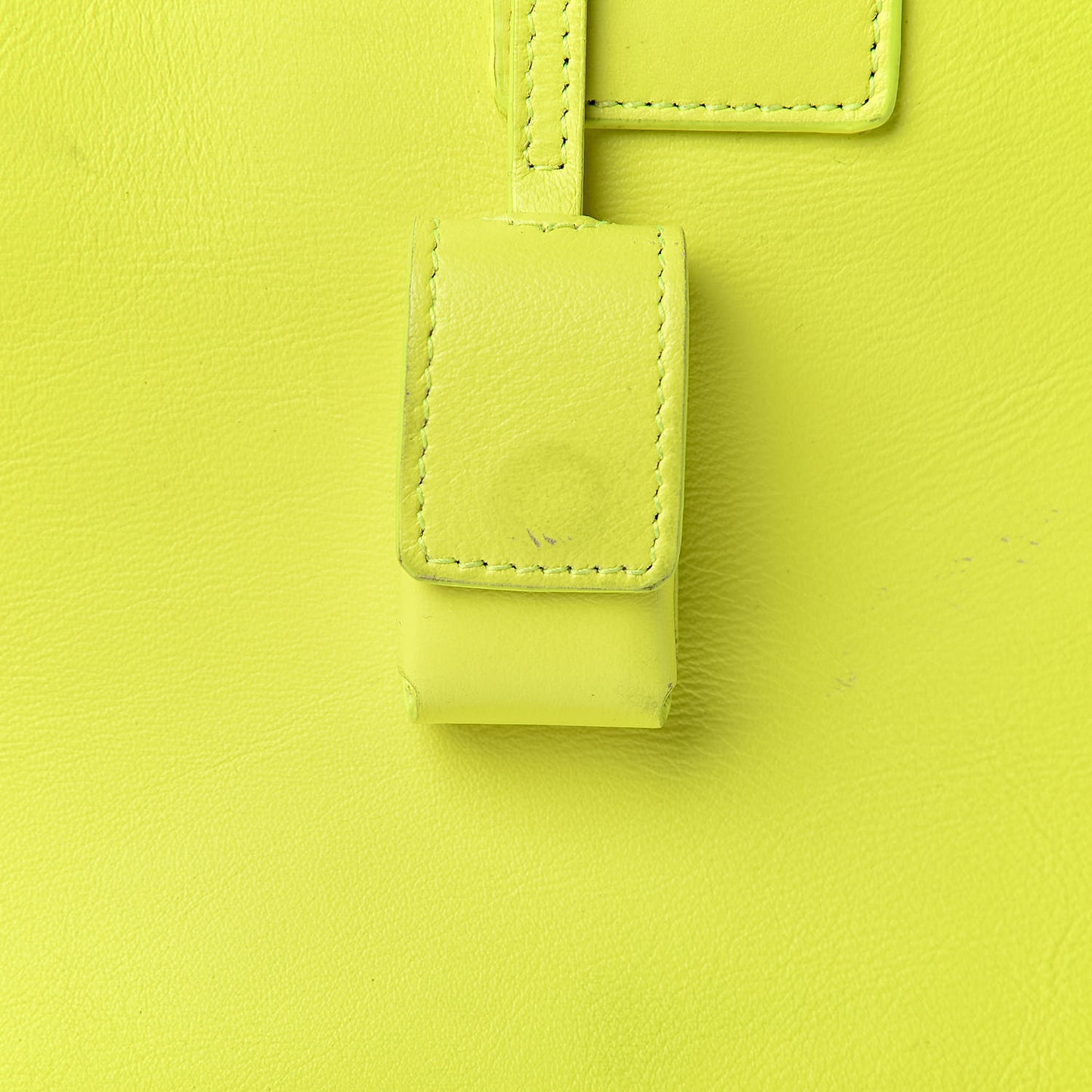 Calfskin Small Sac De Jour Bag Neon Yellow