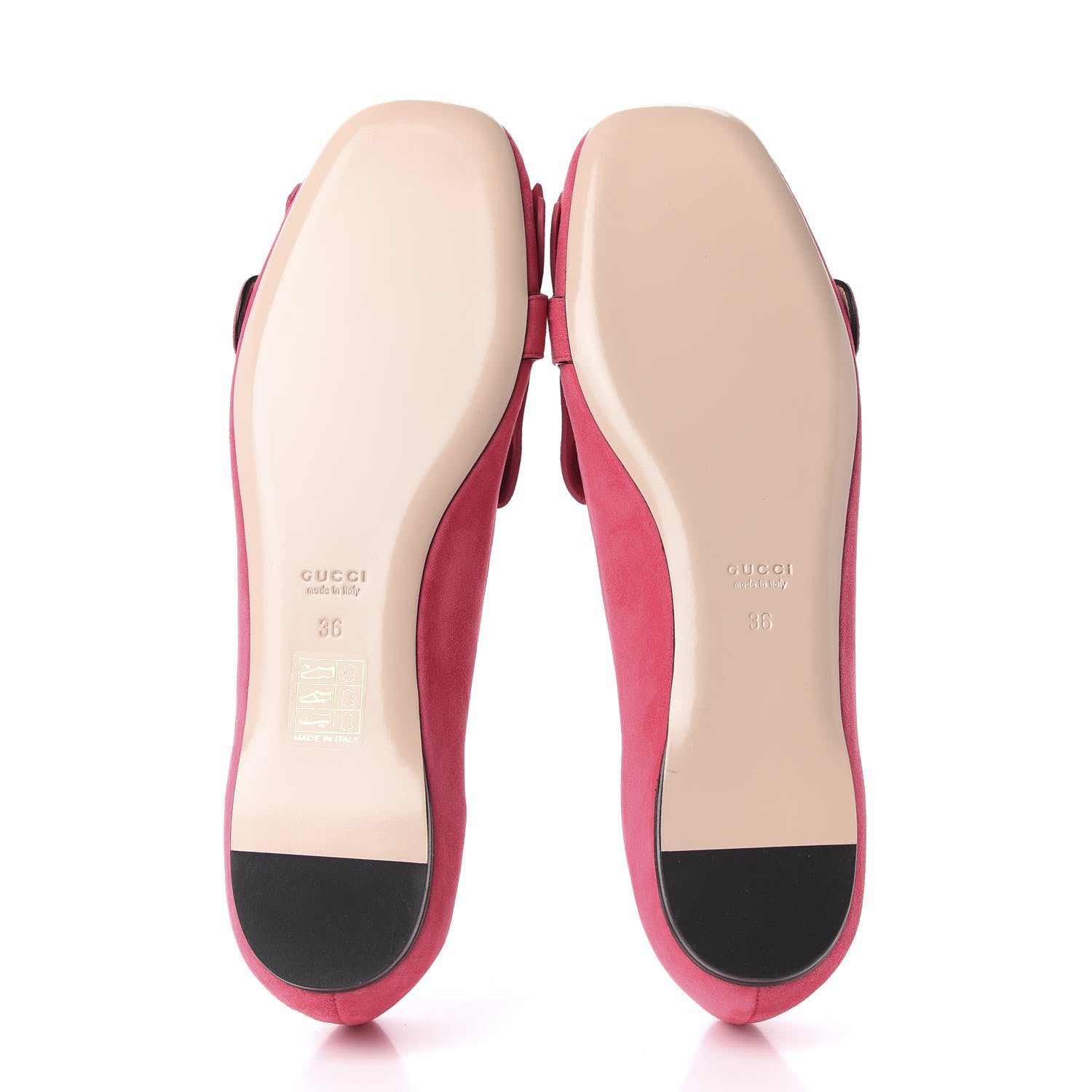 Gucci Kid Scamosciato GG Marmont Fringe Flats 36 Hot Pink 5 of 9