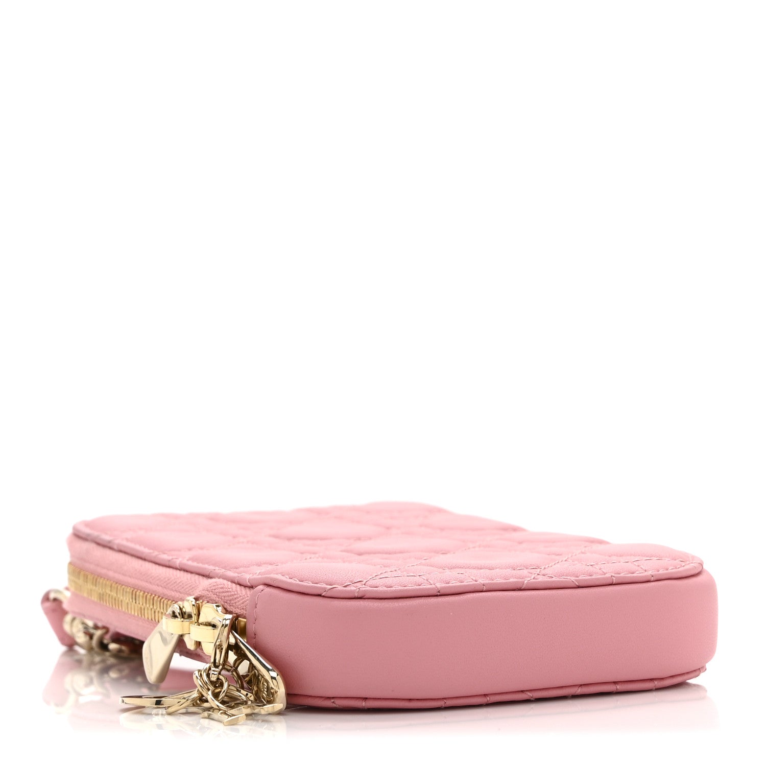 Christian Dior Lambskin Cannage Lady Dior Phone Holder Deep Nude 4 of 11