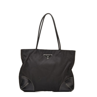 Prada Tessuto Nylon Caflskin Shopping Tote Black 1 of 9