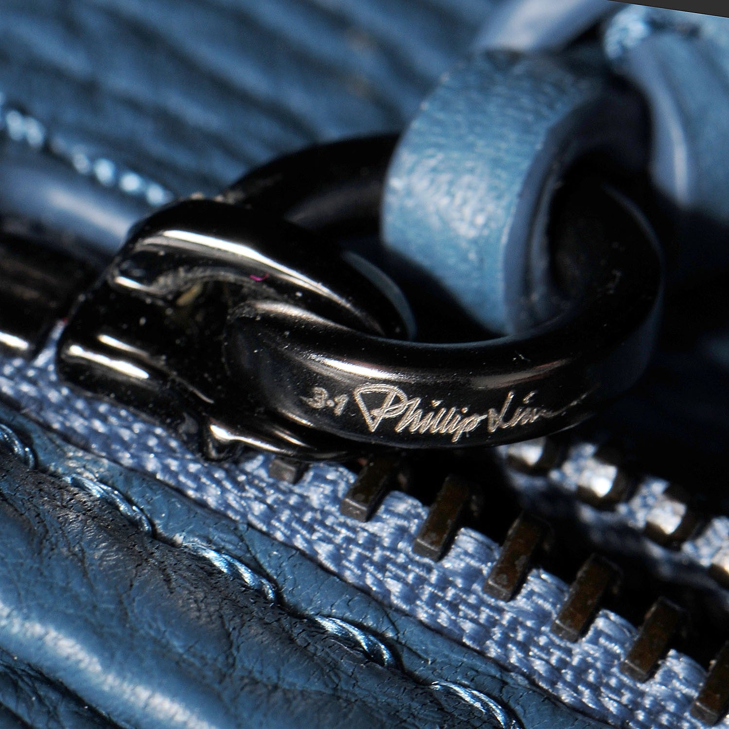 3.1 Phillip Lim 3.1 Textured Leather Mini Pashli Satchel Denim Blue 11 of 12