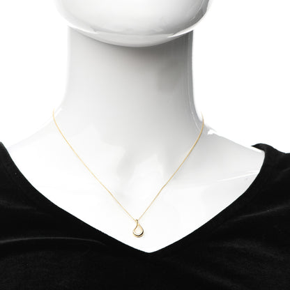 Tiffany 18K Yellow Gold Elsa Peretti Open Tear Drop Pendant Necklace 2 of 5