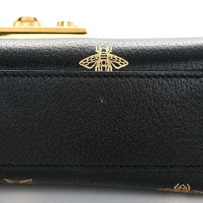 Gucci Grained Calfskin Bee Star Small Padlock Shoulder Bag Black 11 of 12
