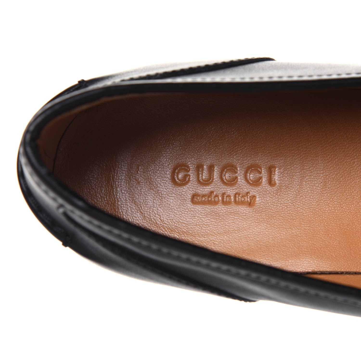 Gucci Calfskin Womens Jordaan Loafers 40.5 Black 7 of 9