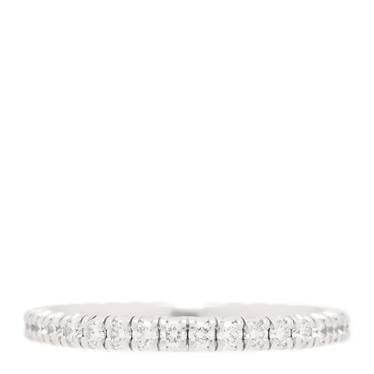Cartier 18K White Gold Diamond 2mm Etincelle de Cartier Wedding Band Ring 49 5 3 of 5