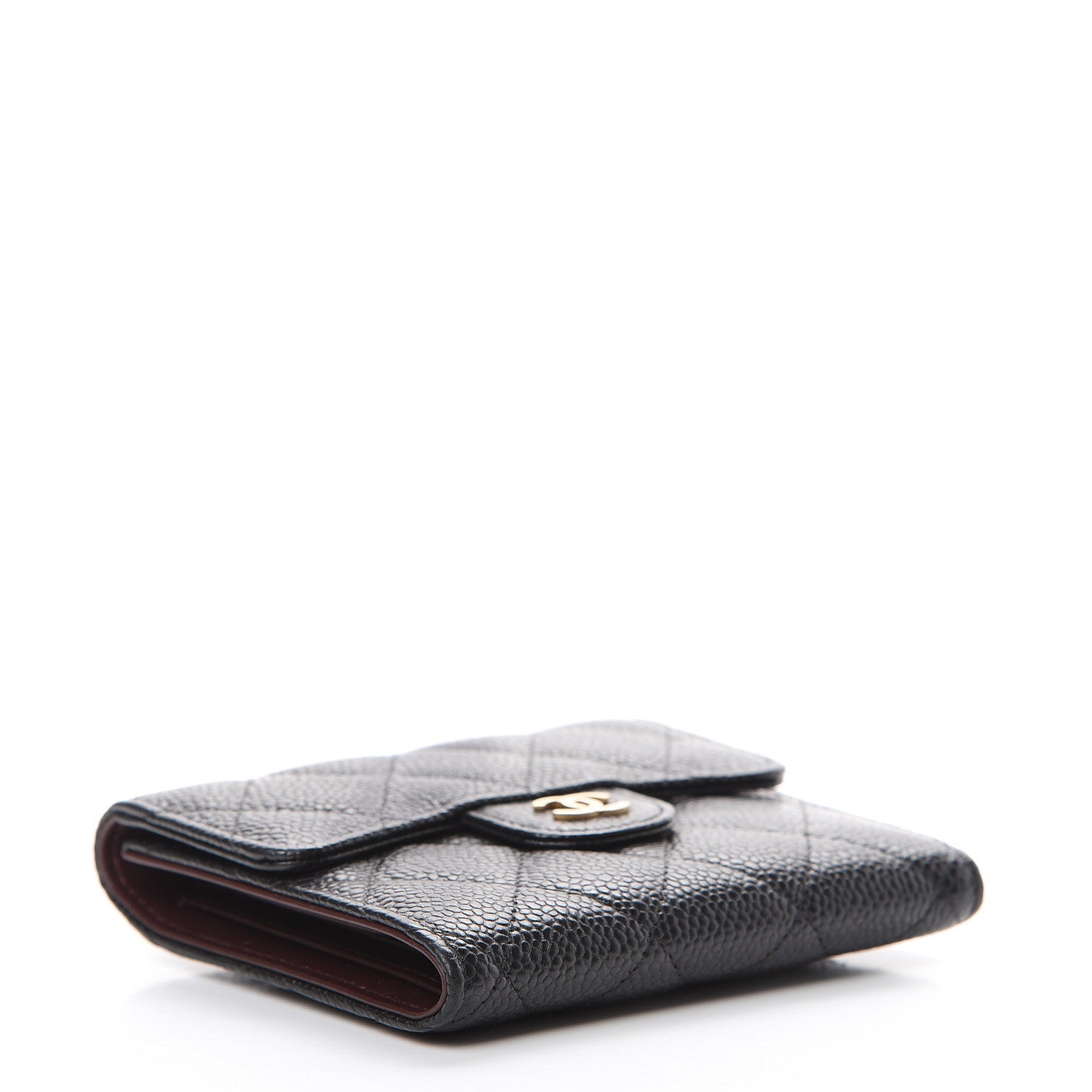 Chanel Caviar Quilted Compact Flap Wallet Black 3 of 9