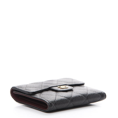 Chanel Caviar Quilted Compact Flap Wallet Black 3 of 9