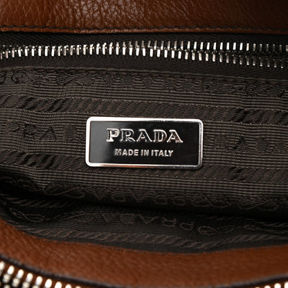 Prada Vitello Daino Buckle Shoulder Bag Tabacco 7 of 16