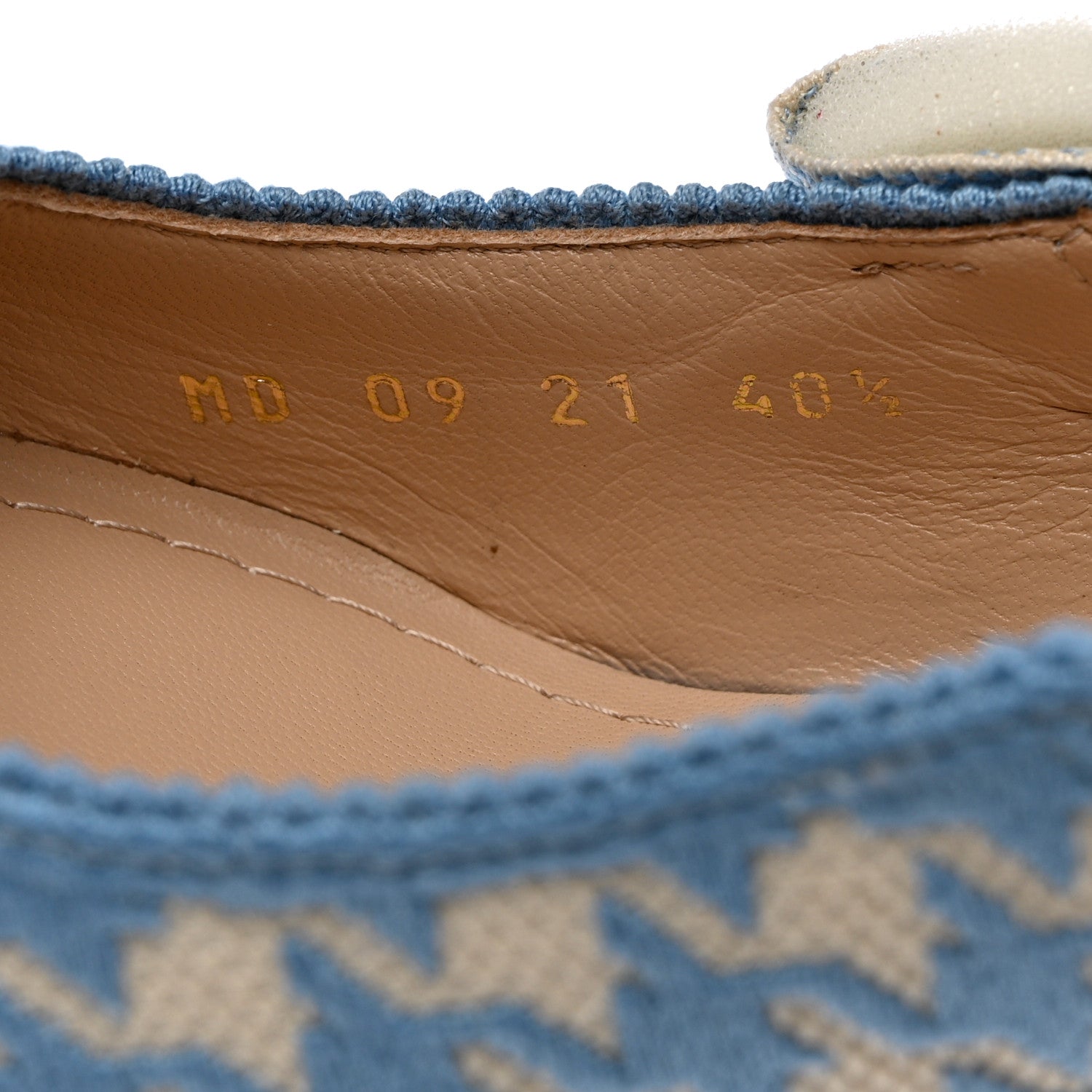 Christian Dior Micro PDP Cotton Houndstooth J'Adior Slingback 65mm Pumps 40.5 Cornflower 6 of 9