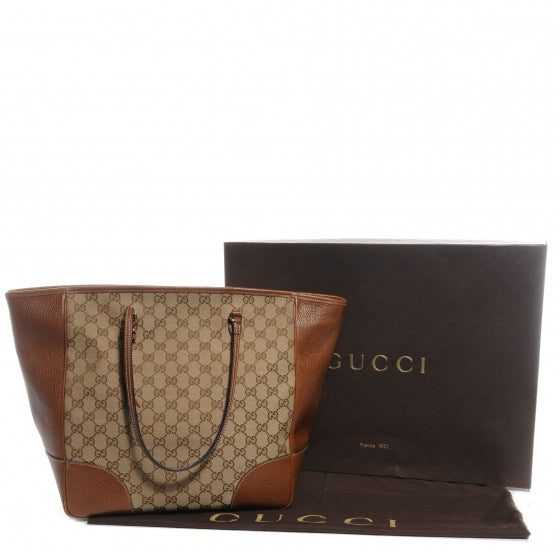 Monogram Medium Bree Zippered Tote Beige Tabacco