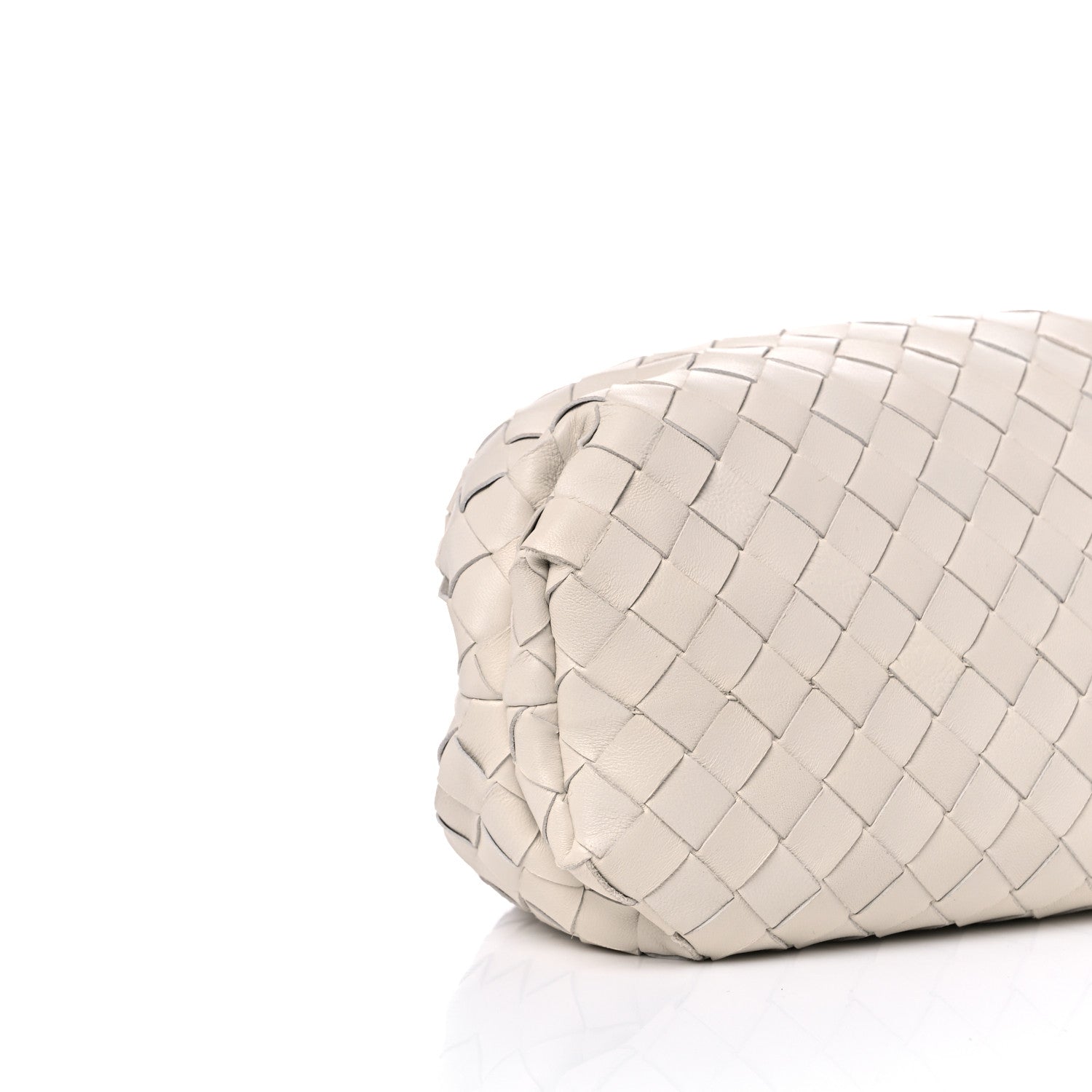 Bottega Veneta Nappa Maxi Intrecciato The Pouch Oversized Clutch Ice Cream 8 of 11