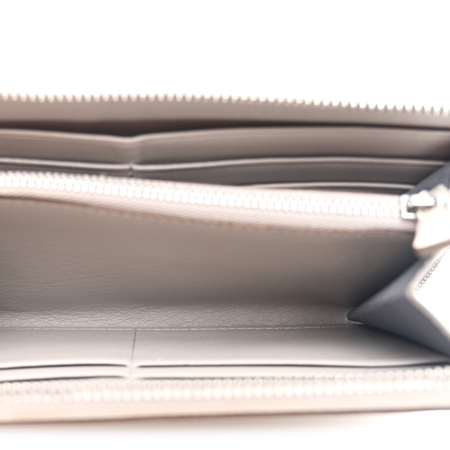 MCM Calfskin Ottomar Monogram Klara Zip Wallet Dove 6 of 9