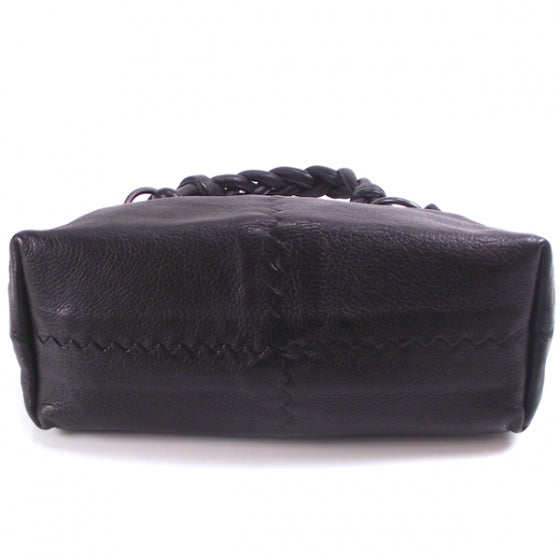 Leather Braided Tote