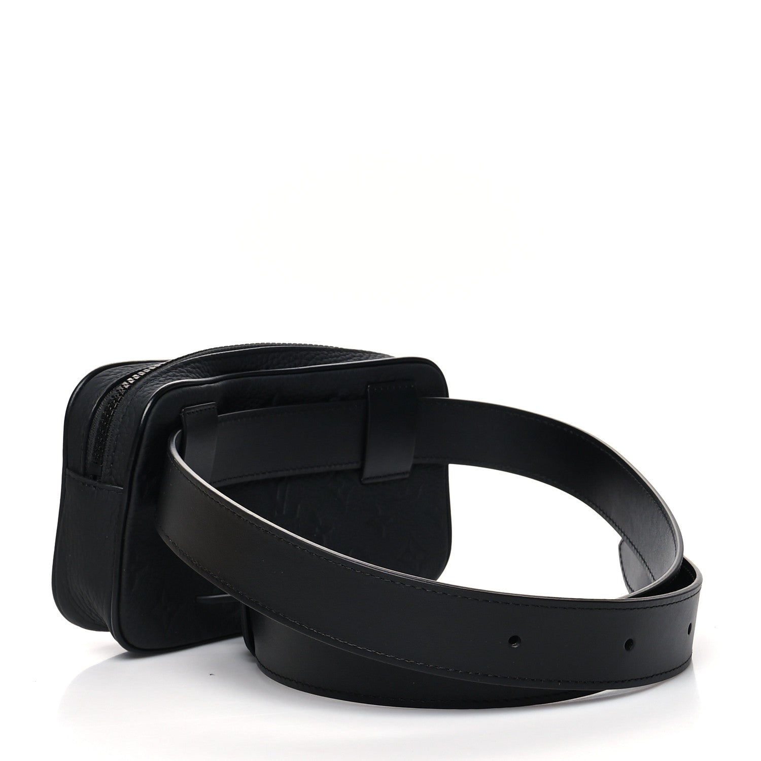 Louis Vuitton Taurillon Monogram Uniformes Solar Ray Soft Pochette Volga Belt Bag Black 3 of 8