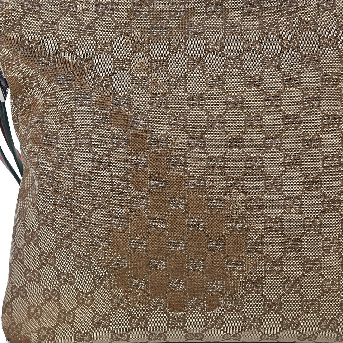 Monogram Web Medium Flat Messenger Bag Brown