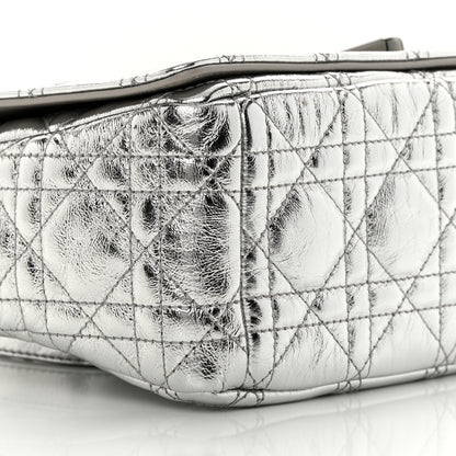 Christian Dior Metallic Calfskin Cannage Medium Caro Bag Argent 9 of 12