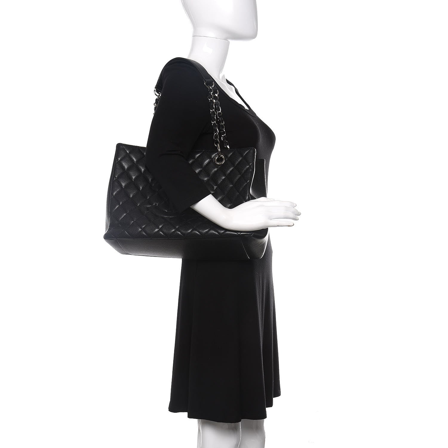 Chanel Caviar Quilted Grand Shopping Tote GST Black 2 of 9