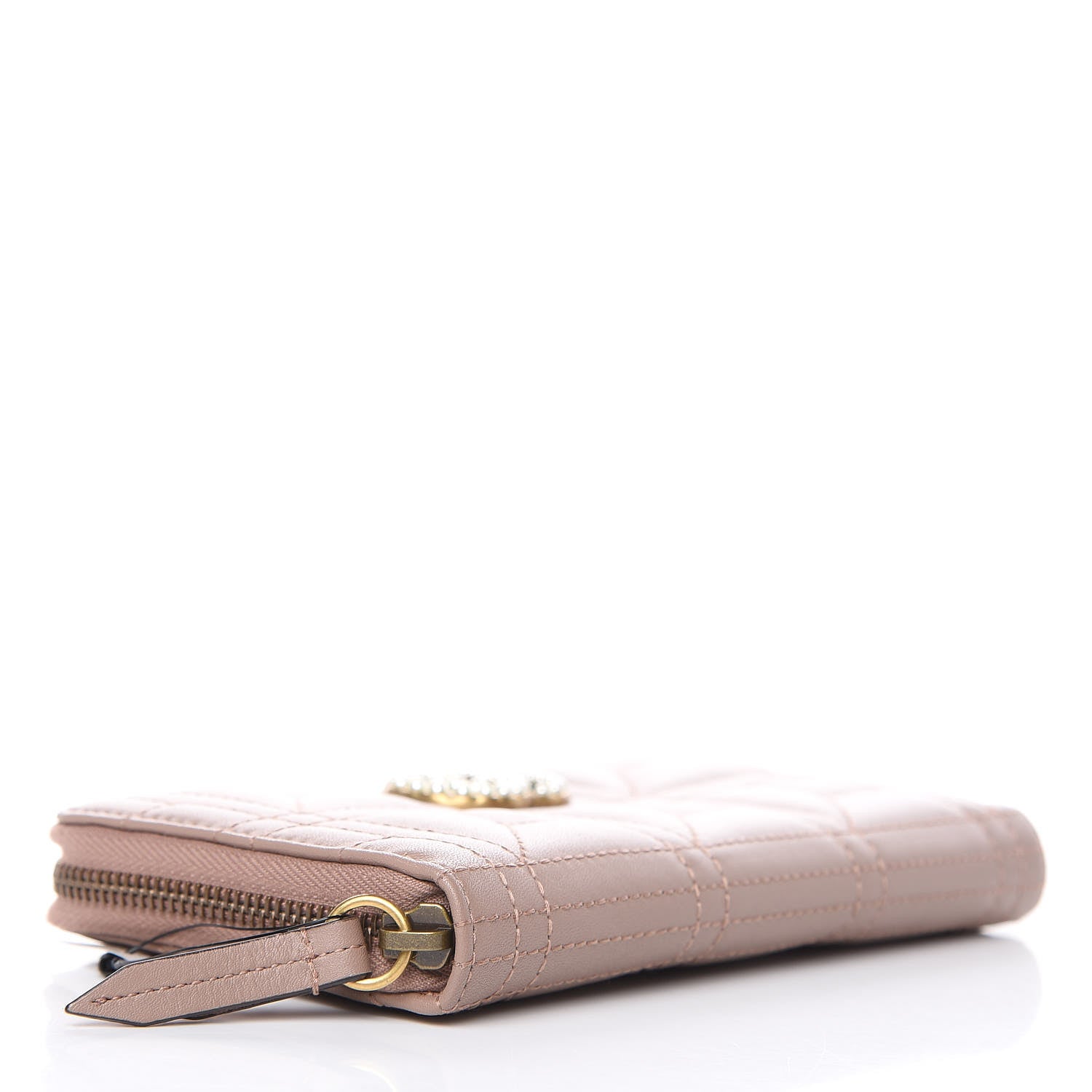 Gucci Calfskin Matelasse Pearly GG Marmont Zip Around Wallet Porcelain Rose 4 of 8