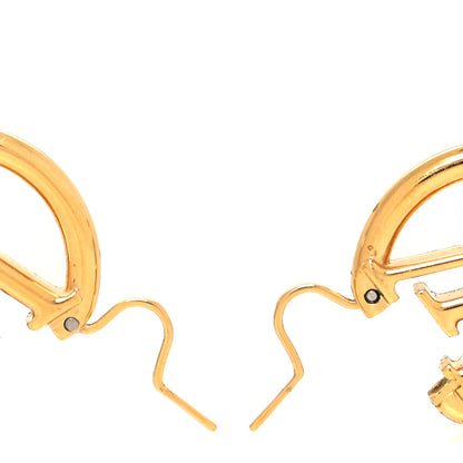 Louis Vuitton Metal Small Louise Hoop Earrings Gold 3 of 4