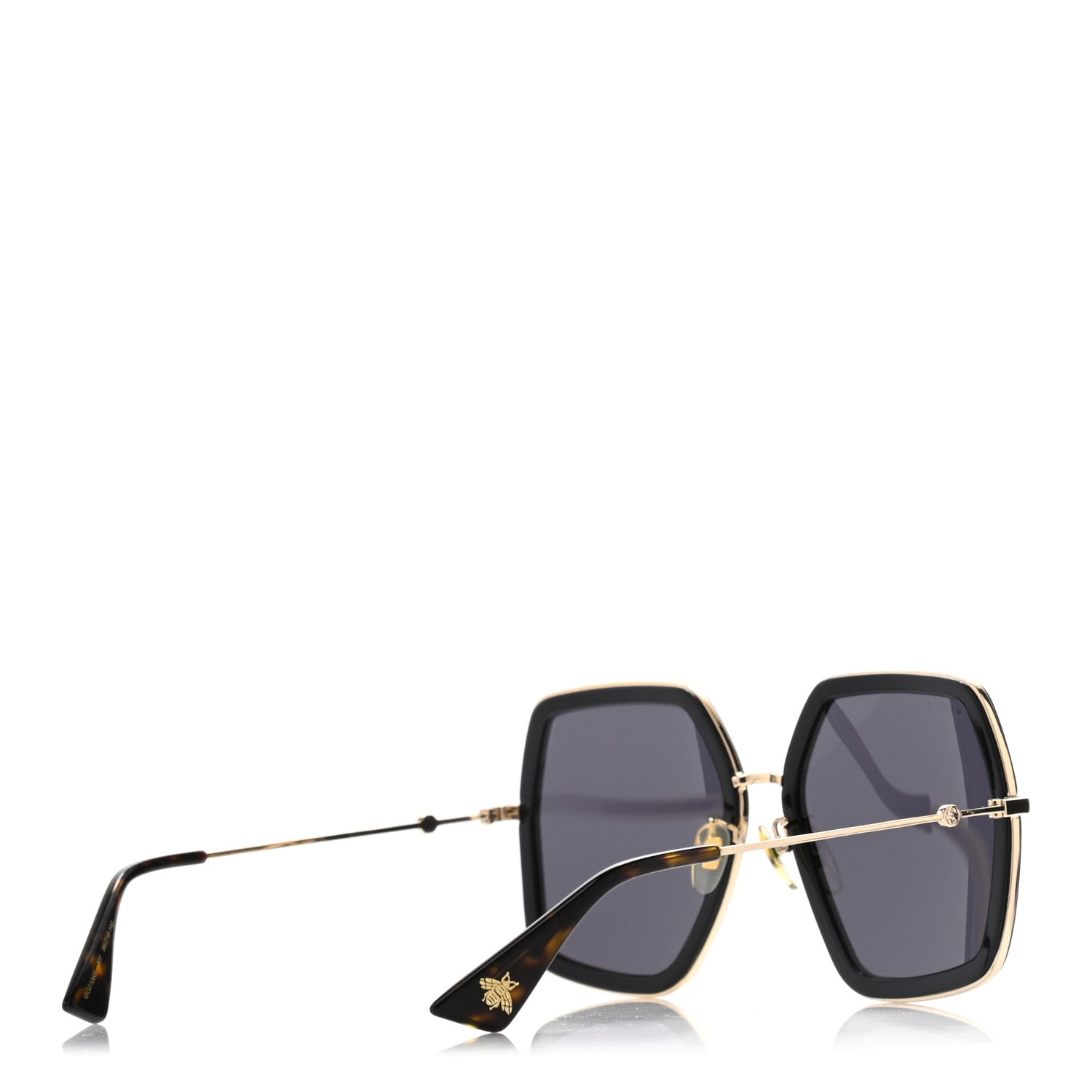 Gucci Acetate Oversize Square Frame GG0106S Sunglasses Black 4 of 8