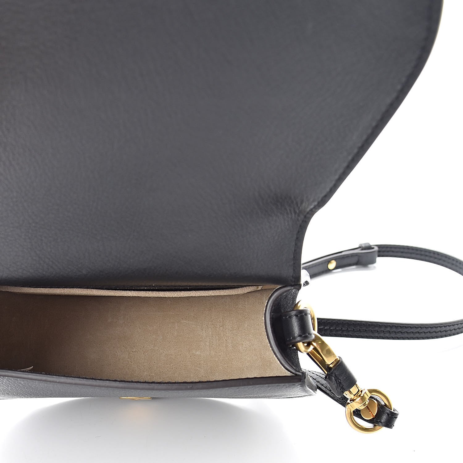 Chloe Calfskin Suede Small Nile Bracelet Bag Black 5 of 11