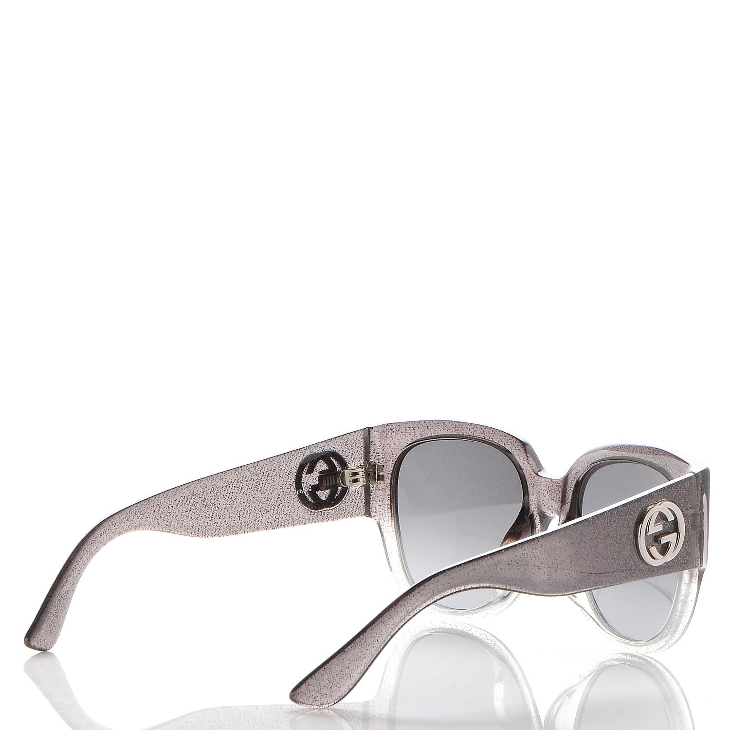 Gucci Glitter Square Optyl Sunglasses 3836/F/S Black Silver 4 of 8