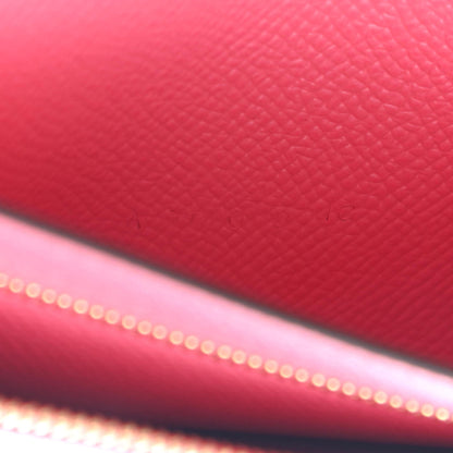 Hermes Epsom Bearn Gusset Wallet Rose Lipstick 8 of 9