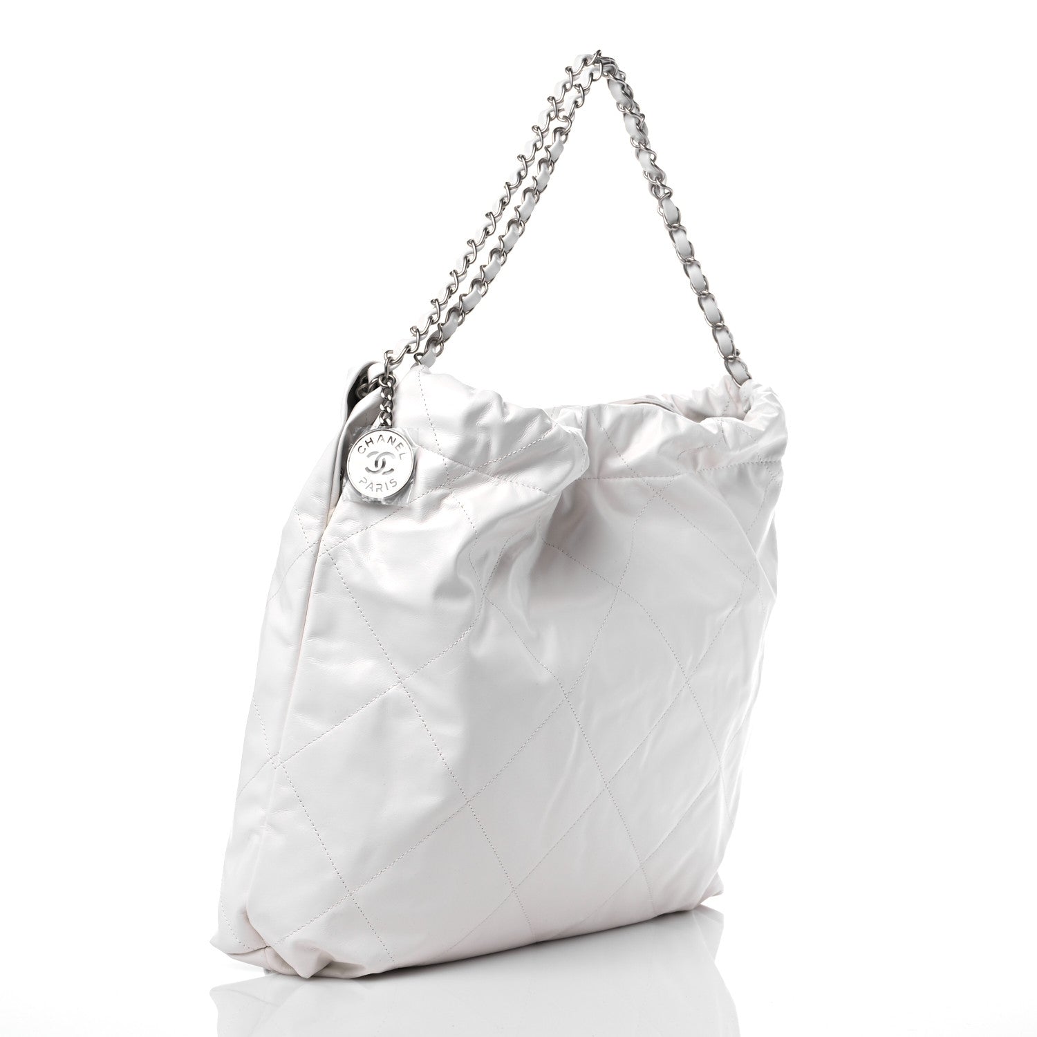 Chanel Shiny Calfskin Quilted Chanel 22 White 2 of 7
