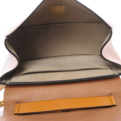 Chloe Grained Calfskin Lambskin Drew Shoulder Bag Wet Sand Sunflower 5 of 11