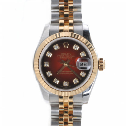 Rolex Ladies Stainless Steel 18k Diamond Oyster Perpetual Datejust Watch 1 of 6