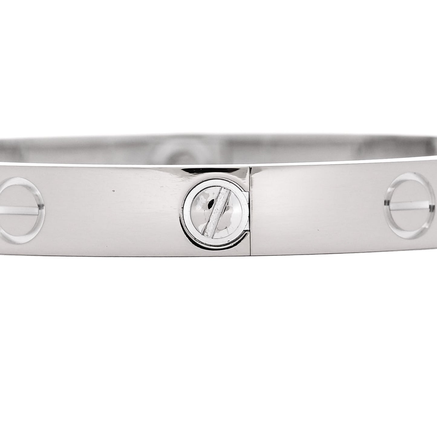 18K White Gold 4 Diamond LOVE Bracelet 16