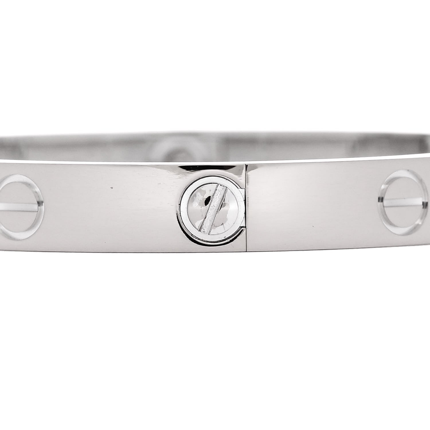 Cartier 18K White Gold 4 Diamond LOVE Bracelet 16 4 of 9
