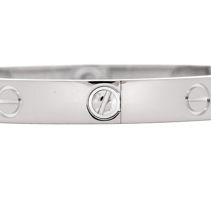 Cartier 18K White Gold 4 Diamond LOVE Bracelet 16 4 of 9