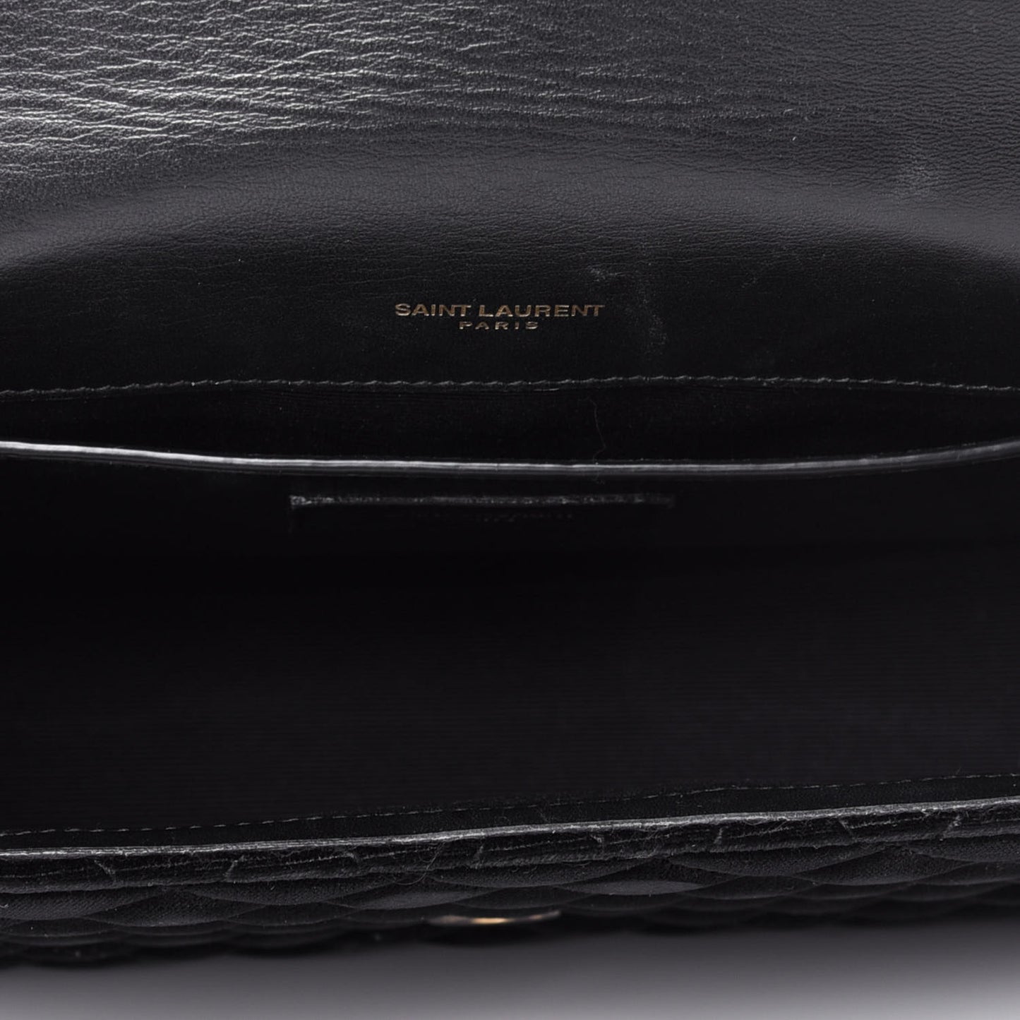 Velvet Tri-Quilt Monogram Medium College Bag Black