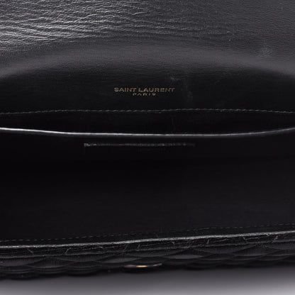 Saint Laurent Velvet Tri-Quilt Monogram Medium College Bag Black 5 of 9