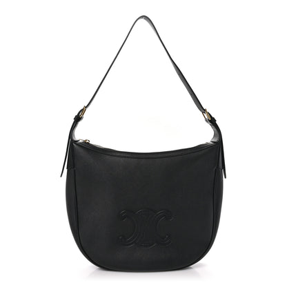 Celine Supple Calfskin Cuir Triomphe Heloise Shoulder Bag Black 1 of 9